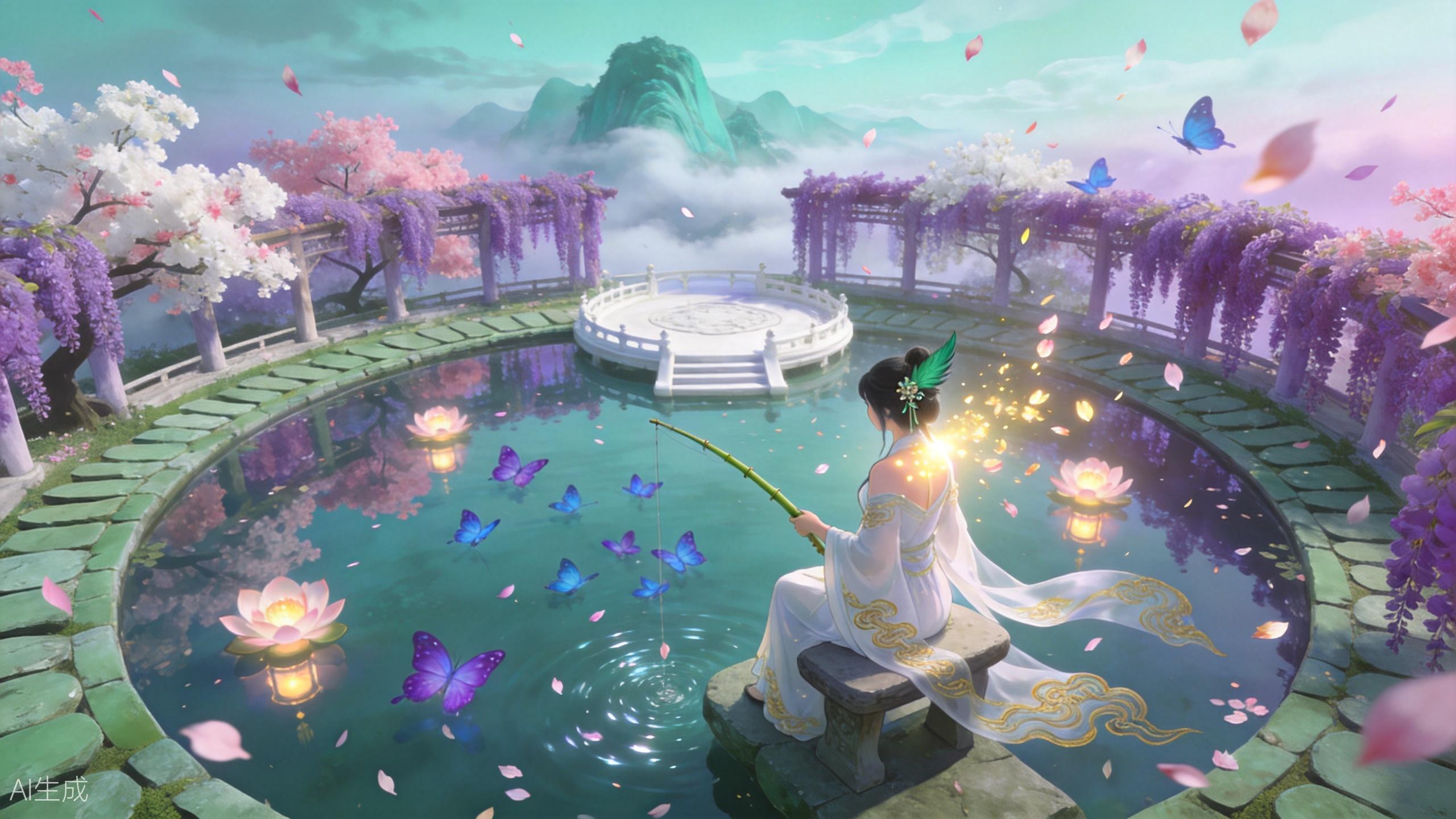 梦幻西游私服仙境花园休闲钓鱼